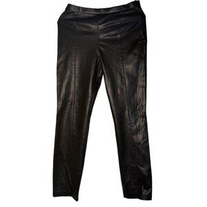 Zara Women's Black Faux Leather Pants US Size 12/ EU 30
